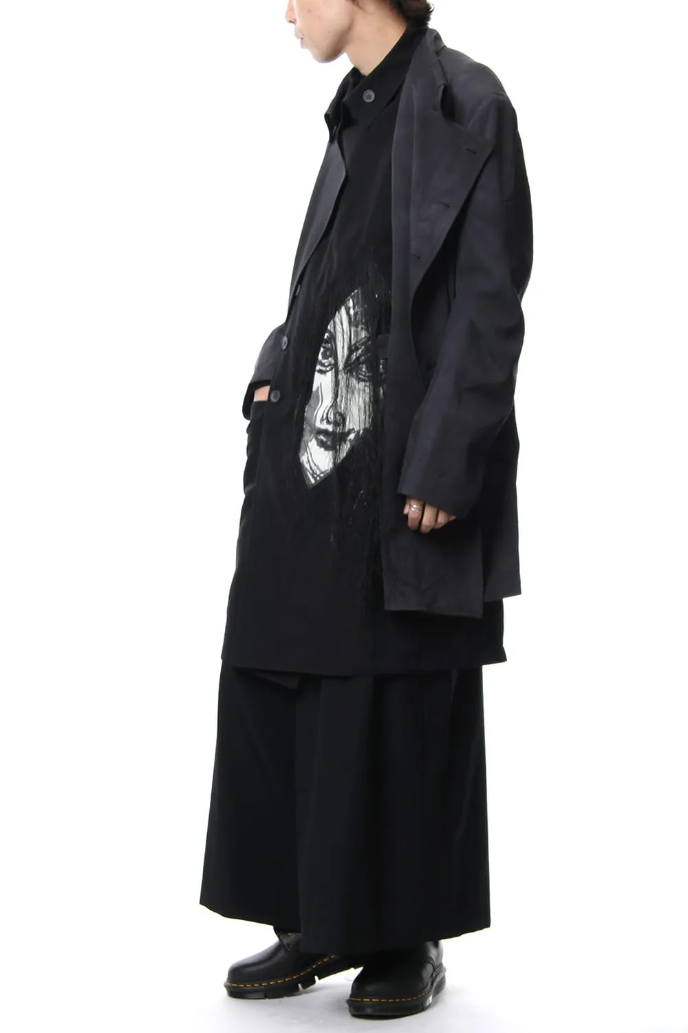 2 layer double jacket face embroidery