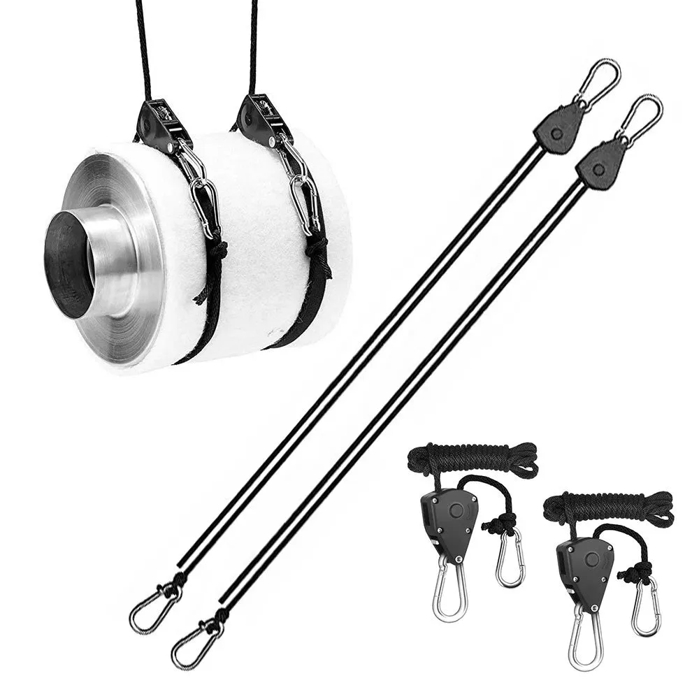 4/8/10pcs Pulley Ratchets Heavy Duty Rope Clip Hanger Adjustable Lifting Pulley Lanyard Hanger Boat Bow Rope Lock Tie Down Strap