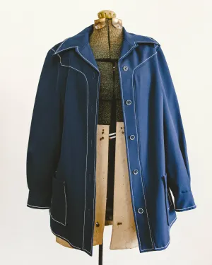 70's Contrast Stitch Shirt Jacket