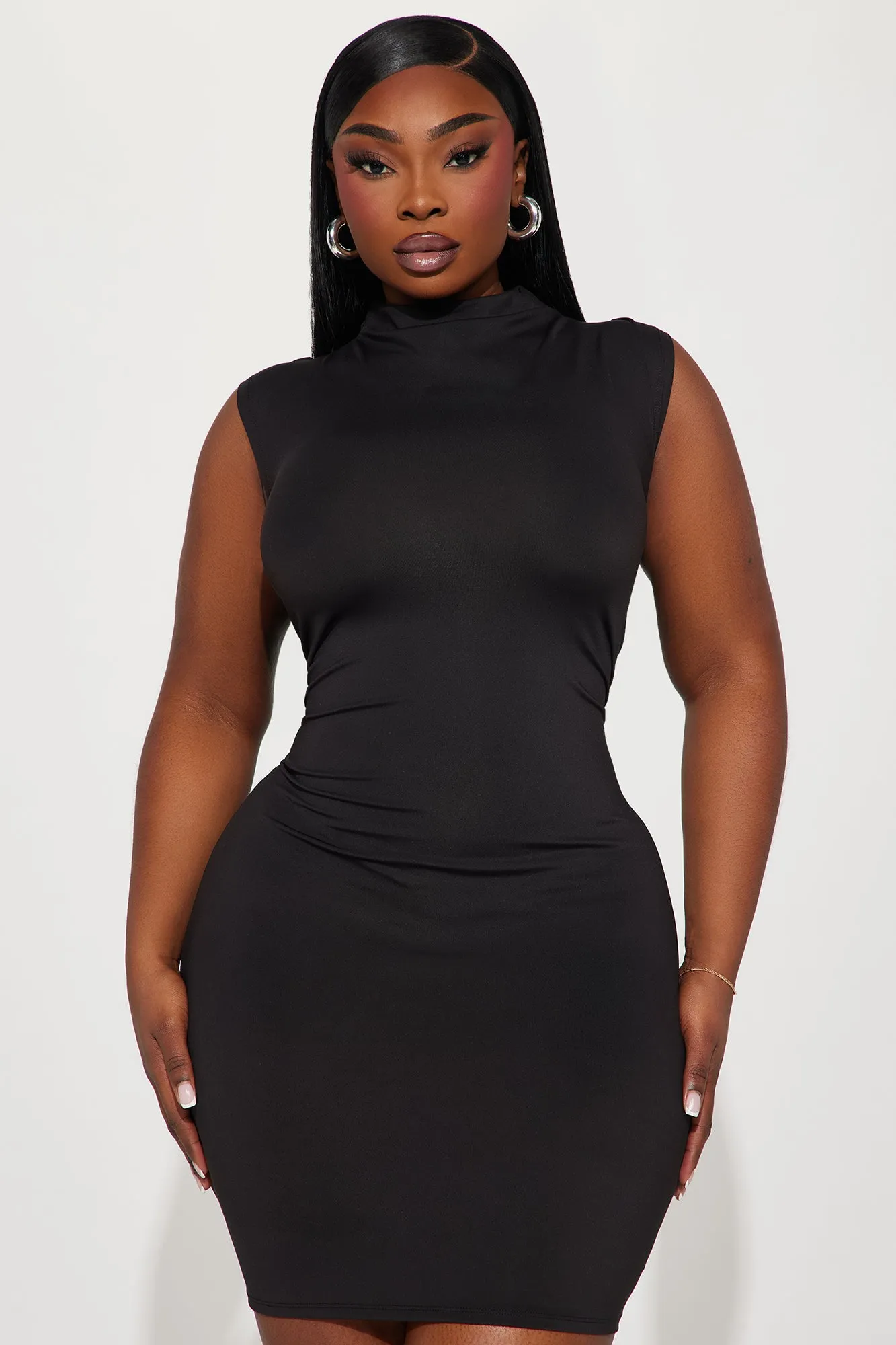 Abbie Smooth Mini Dress - Black