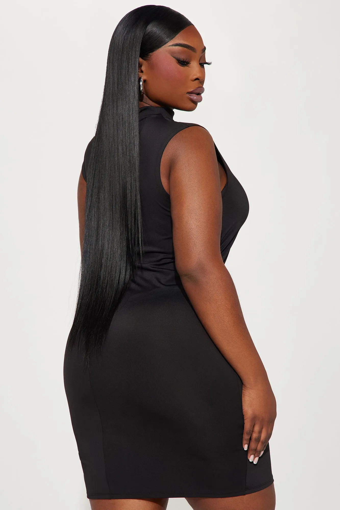 Abbie Smooth Mini Dress - Black