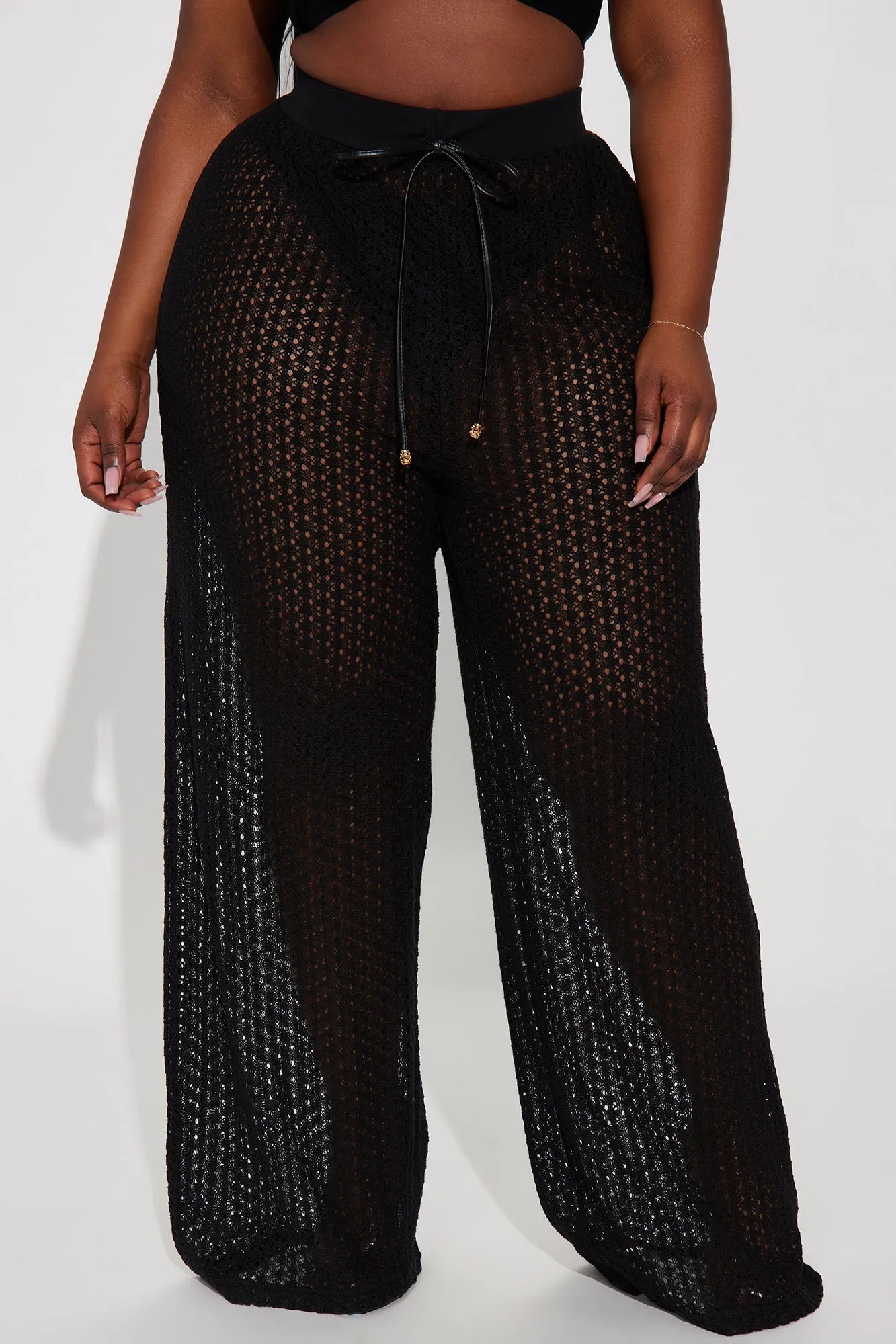 Abby Swim Cover Up Pants - Black