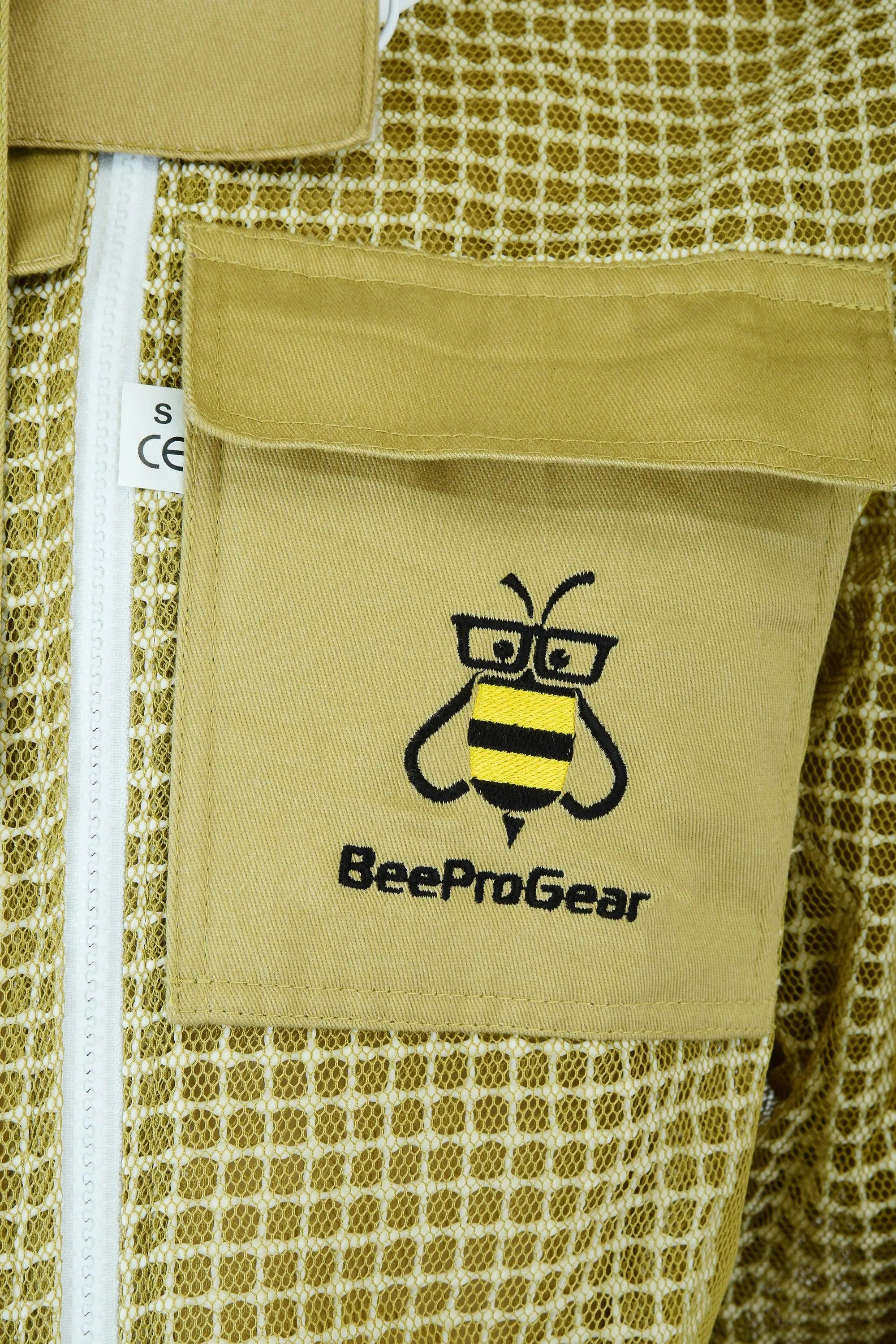 Advanced 3-Layer Ultra Ventilated Beekeeping Pilot Suit with Round Veil | Breathable Sting-Proof Protection | Khaki