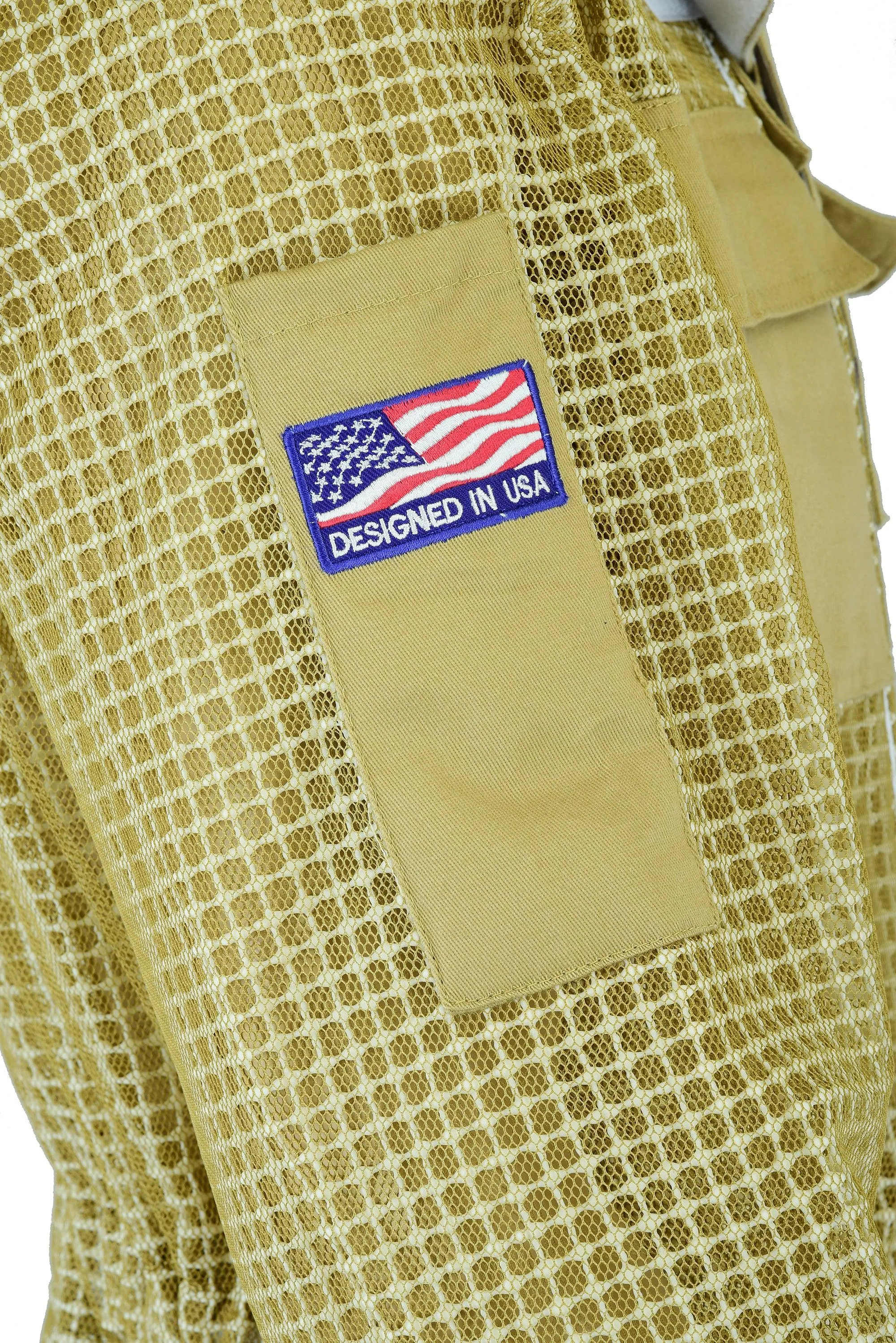 Advanced 3-Layer Ultra Ventilated Beekeeping Pilot Suit with Round Veil | Breathable Sting-Proof Protection | Khaki