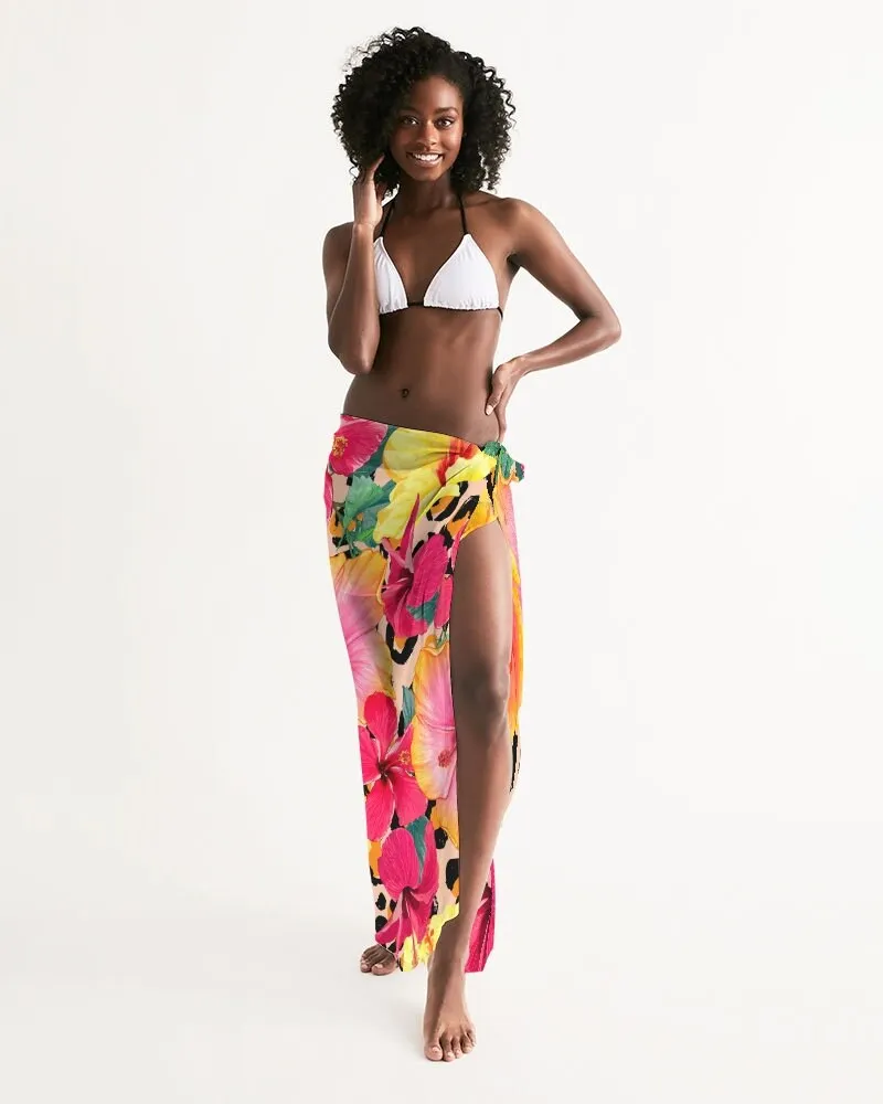 Animal Print Island Flowers Swimsuit Cover Up