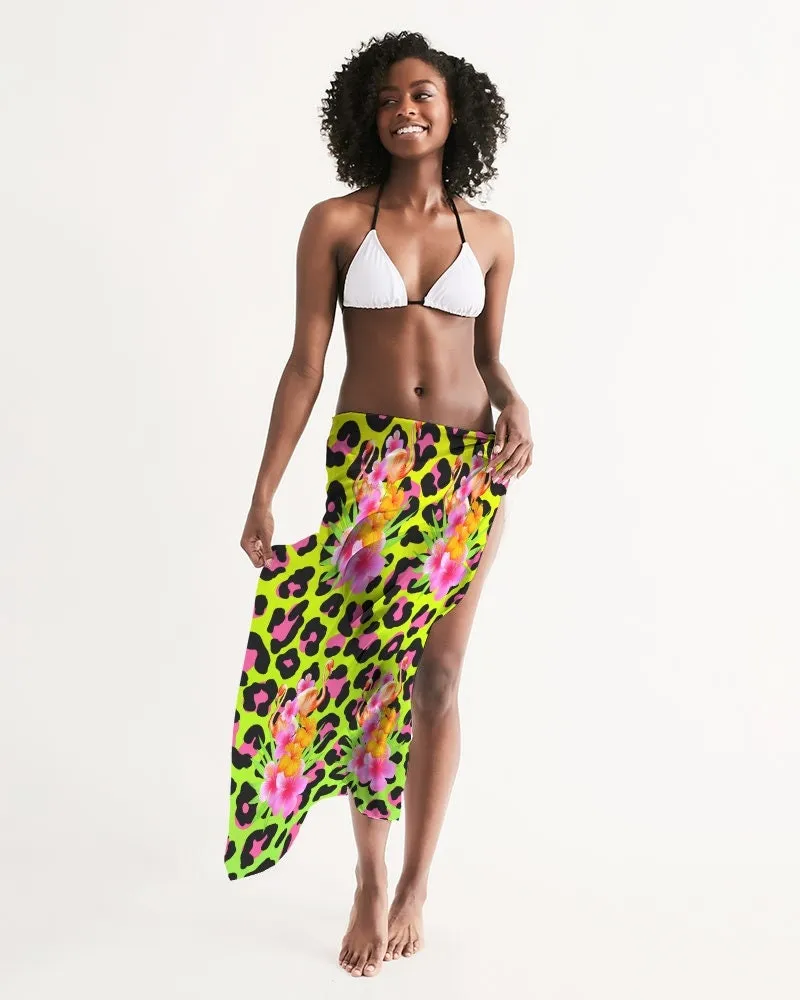 Animal Print Tropical Flamingos Swimsuit Cover Up