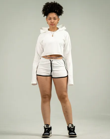 Athletic Crop Top Track Short Set