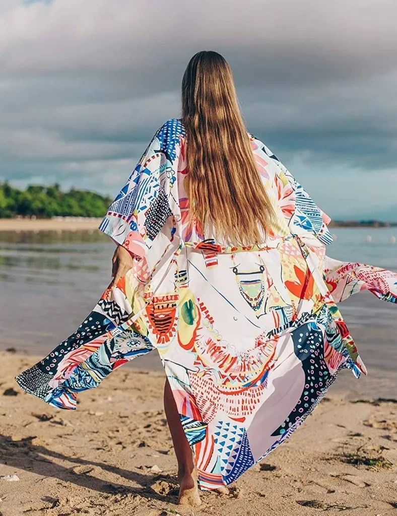Belt Bikini Swimsuit Kimono CoverUp
