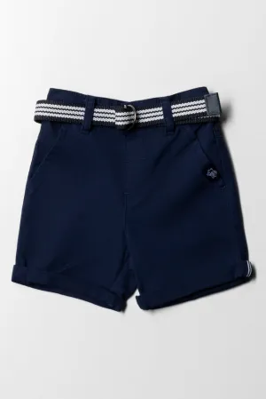 Belted Shorts Navy