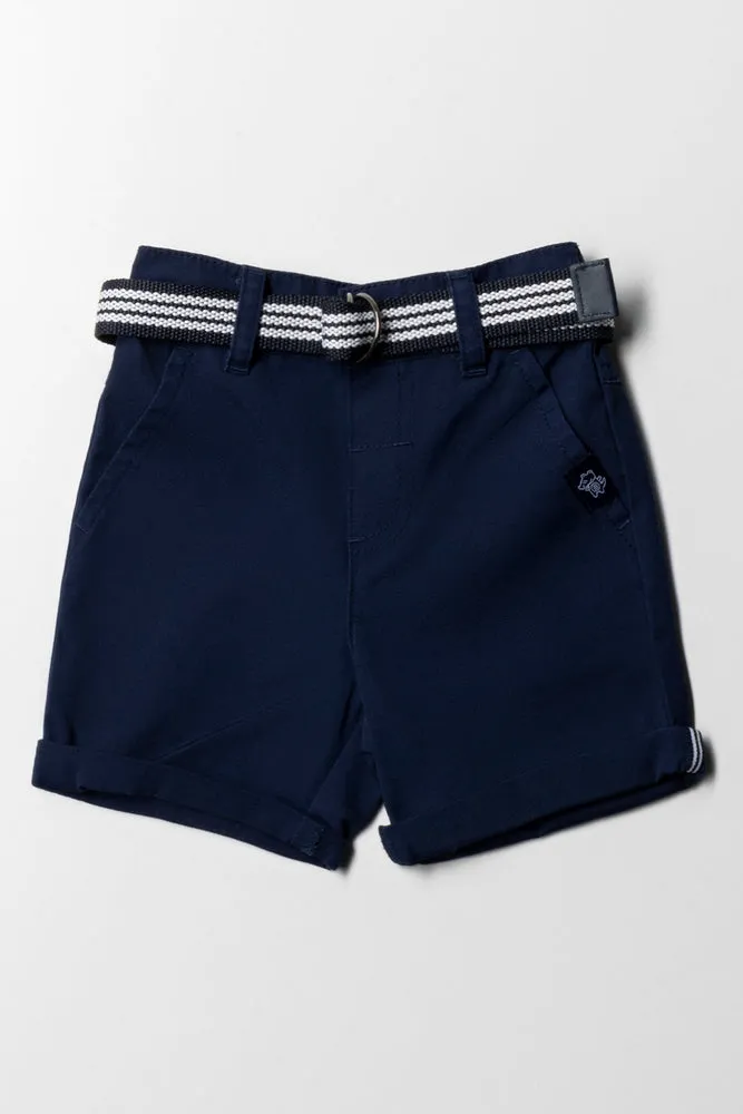 Belted Shorts Navy