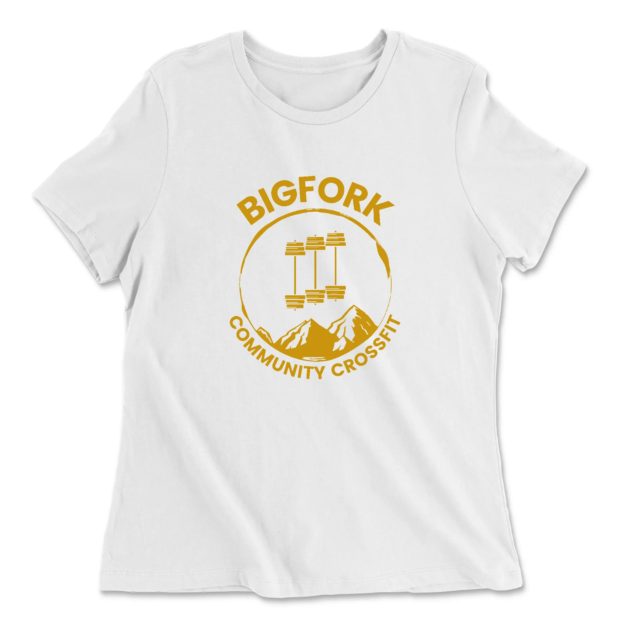 Bigfork Community CrossFit Classic BCCF Gold Womens - Relaxed Jersey T-Shirt