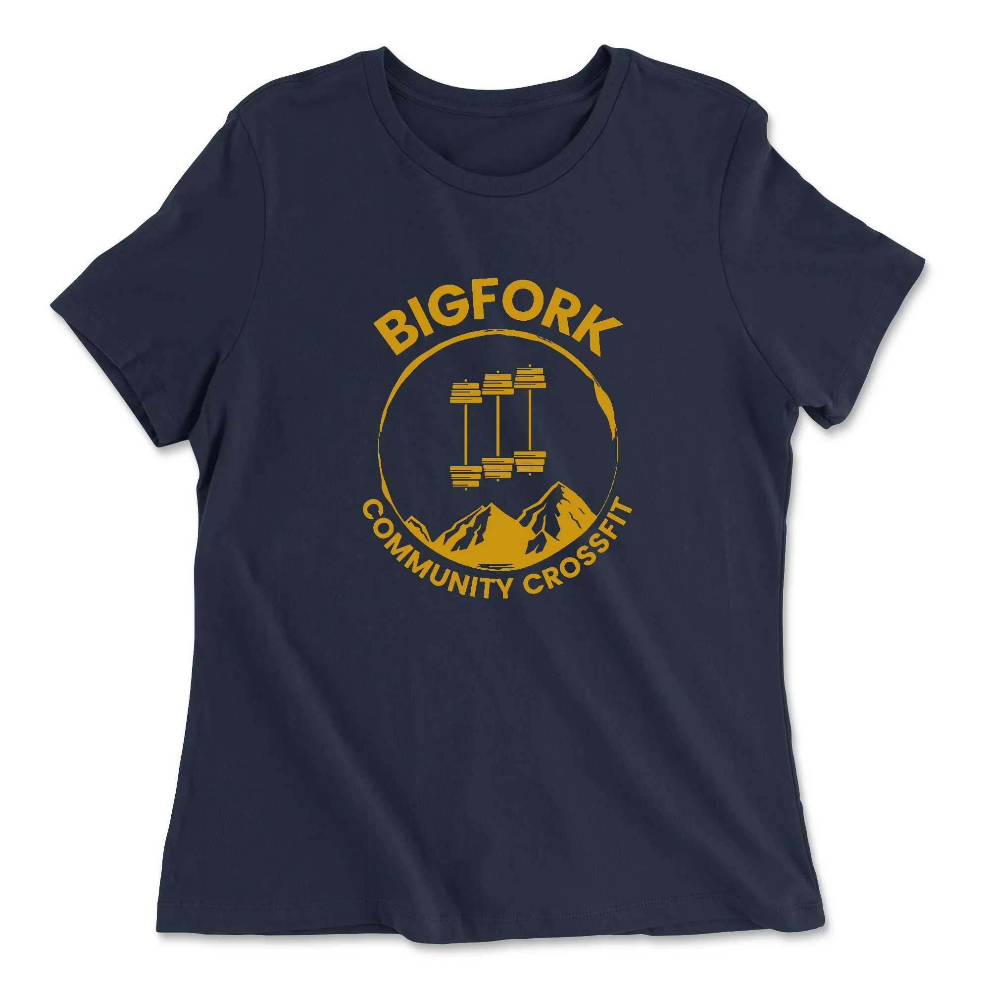 Bigfork Community CrossFit Classic BCCF Gold Womens - Relaxed Jersey T-Shirt