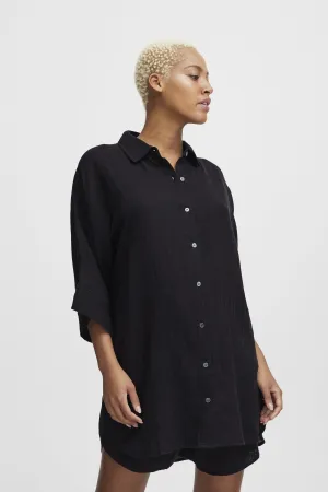 BLACK BEACH SHIRT