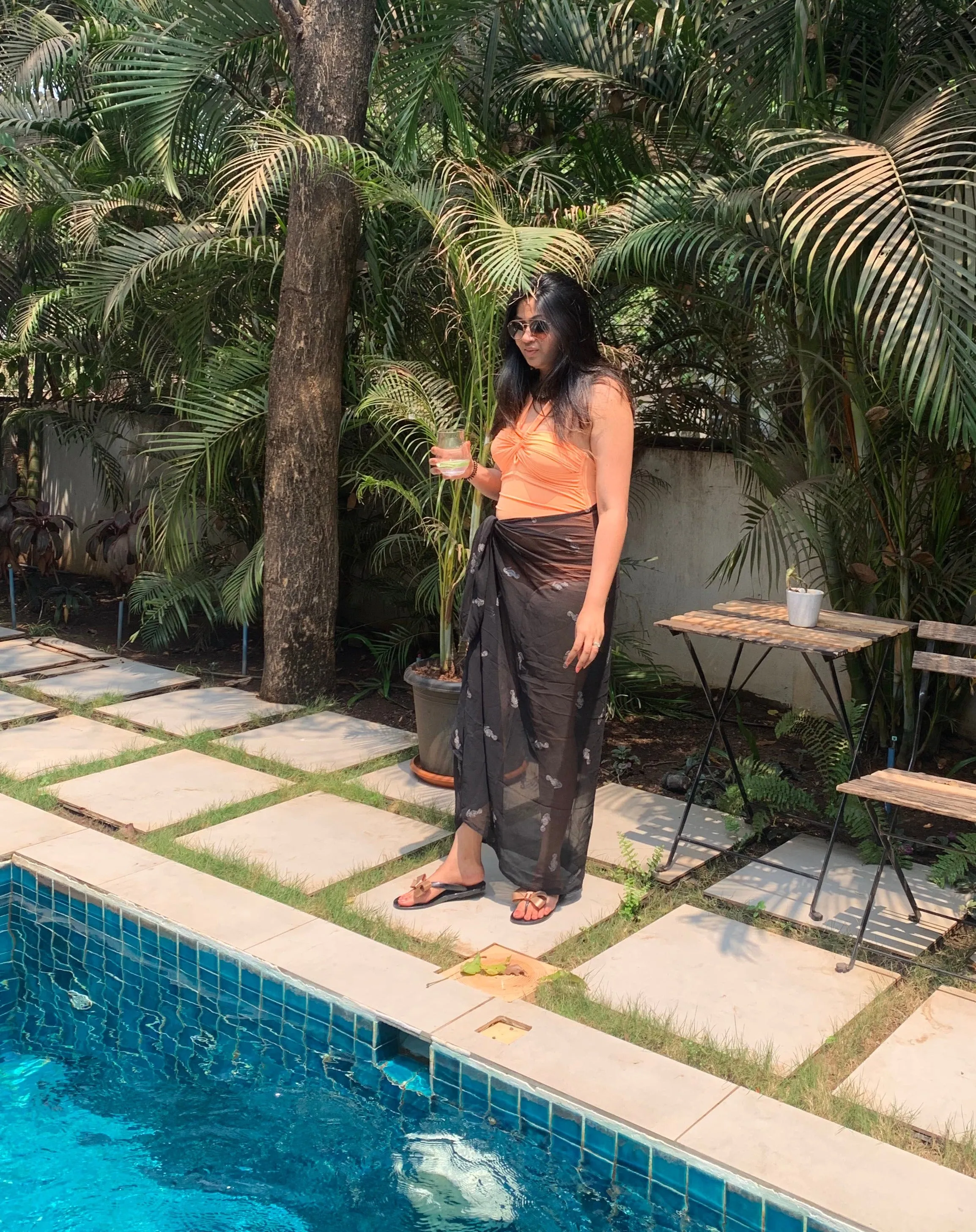 Black Glitter Sarong