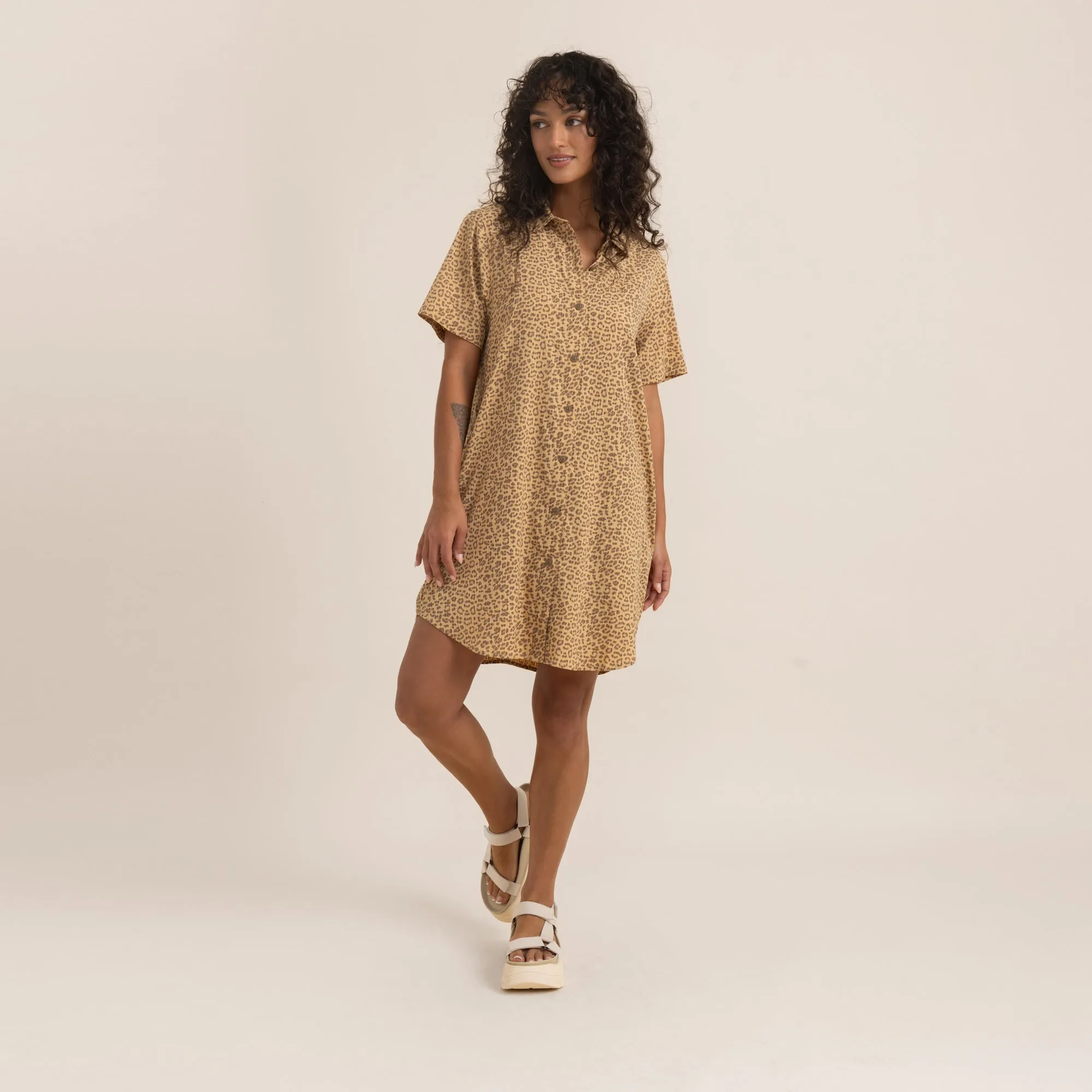Bless Up Dress - Caramel Leopard
