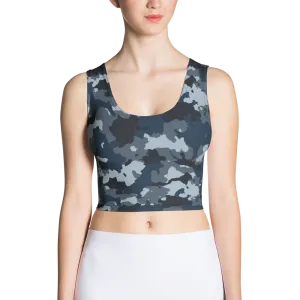 Blue Camo Crop Top