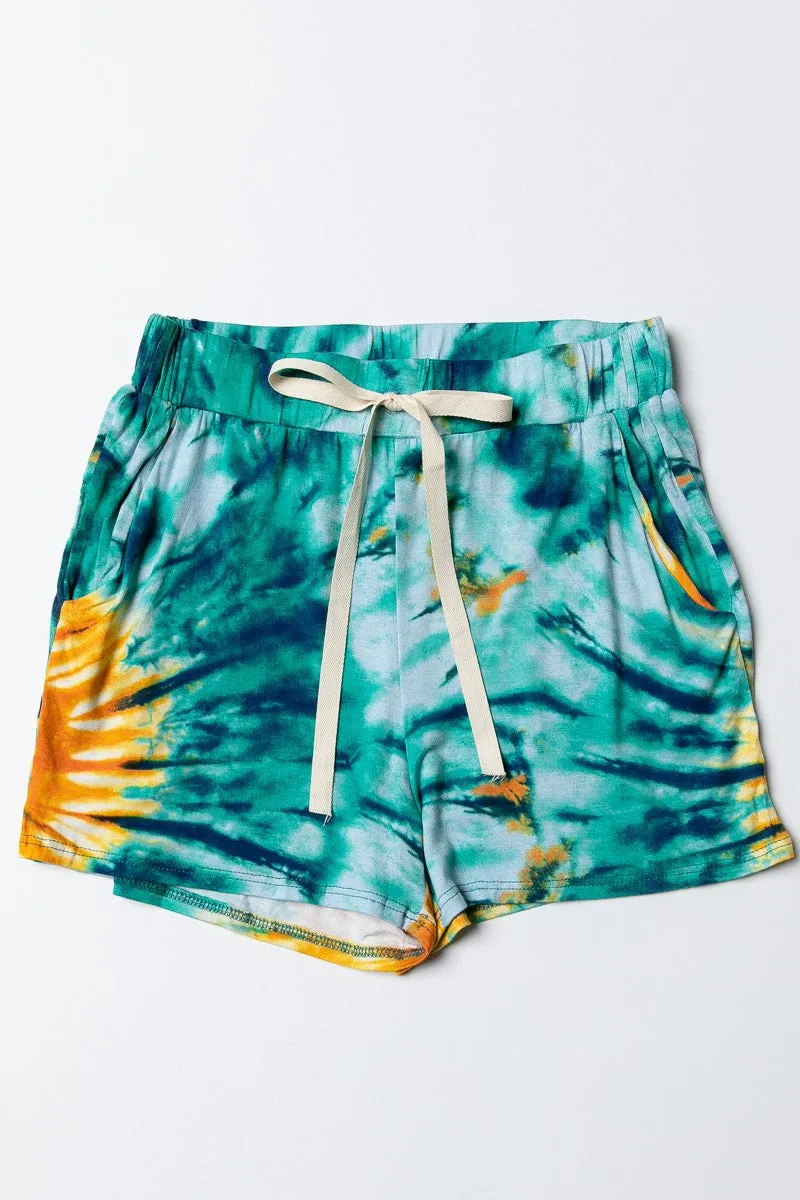 BP9001-70 | TIE DYE PRINT CASUAL SHORTS