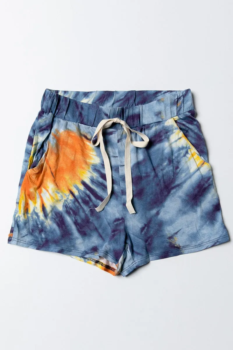 BP9001-70 | TIE DYE PRINT CASUAL SHORTS