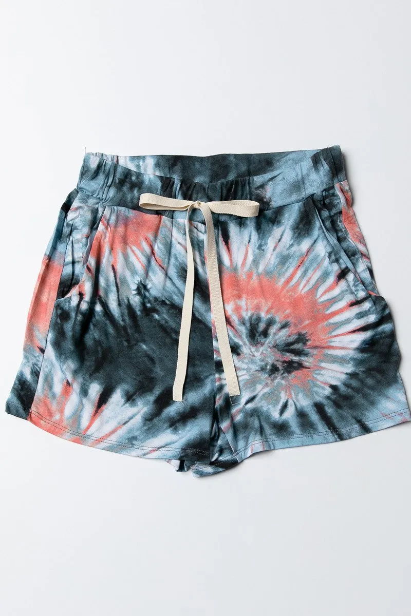 BP9001-70 | TIE DYE PRINT CASUAL SHORTS