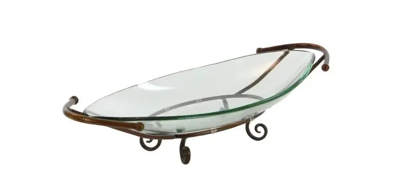 Brass Glass Modern Kitchen Serving Bowl