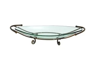 Brass Glass Modern Kitchen Serving Bowl