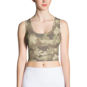 Brown Camo Crop Top
