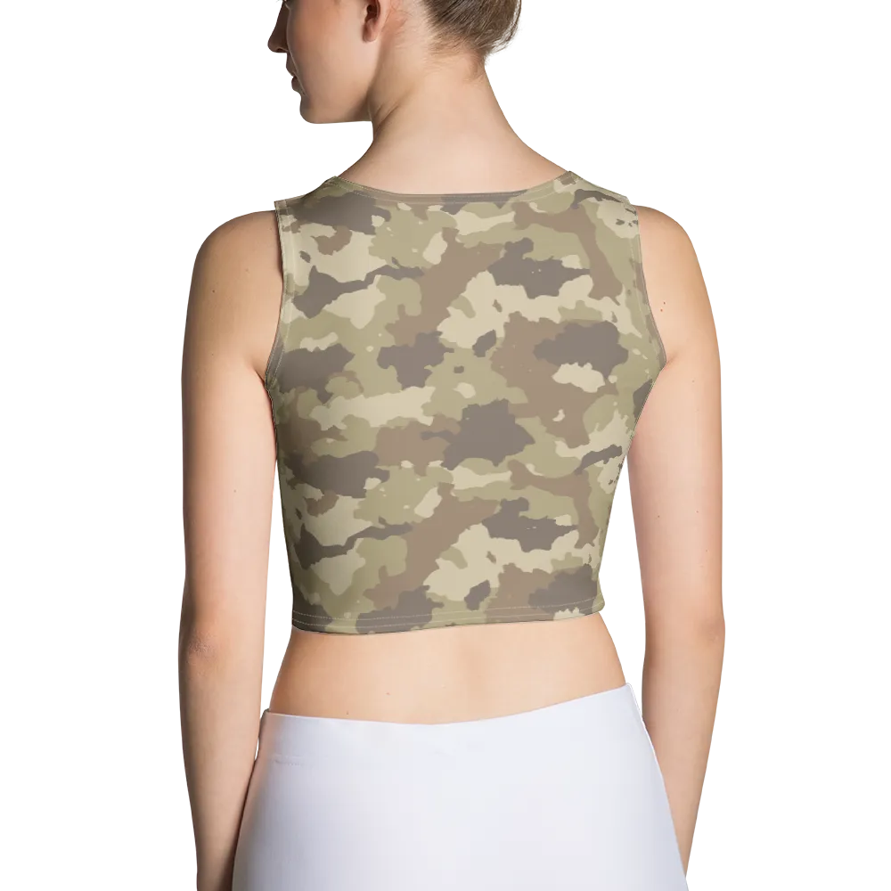 Brown Camo Crop Top