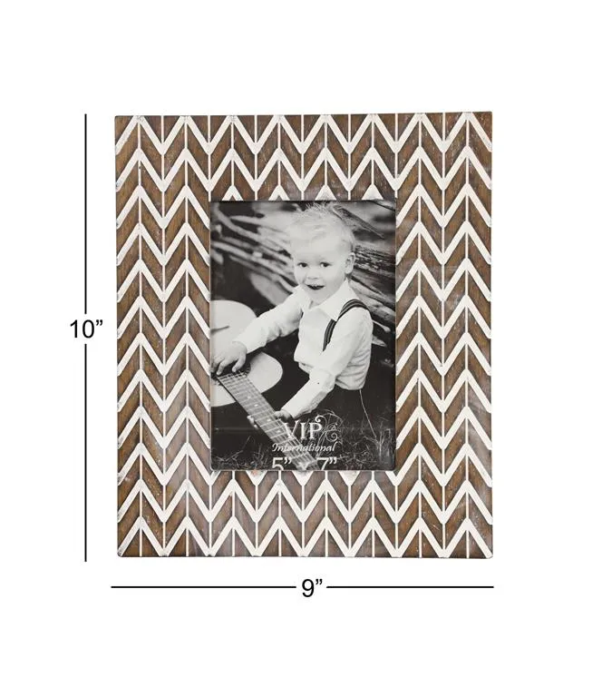 BROWN WOOD MODERN PHOTO FRAME,