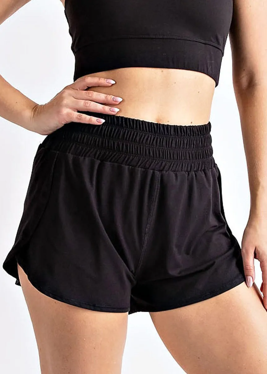 Butter Fabric Track Shorts - Curvy