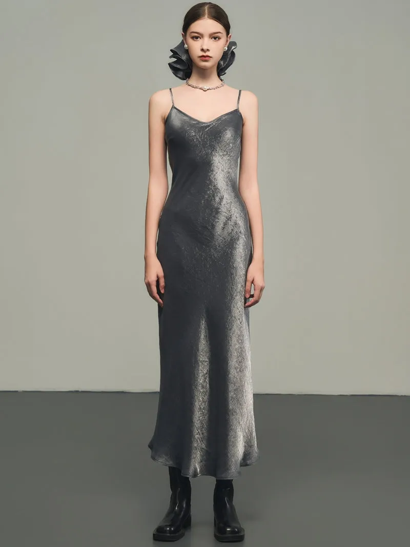 Camisole Smooth Glossy Elegant High-End One-Piece