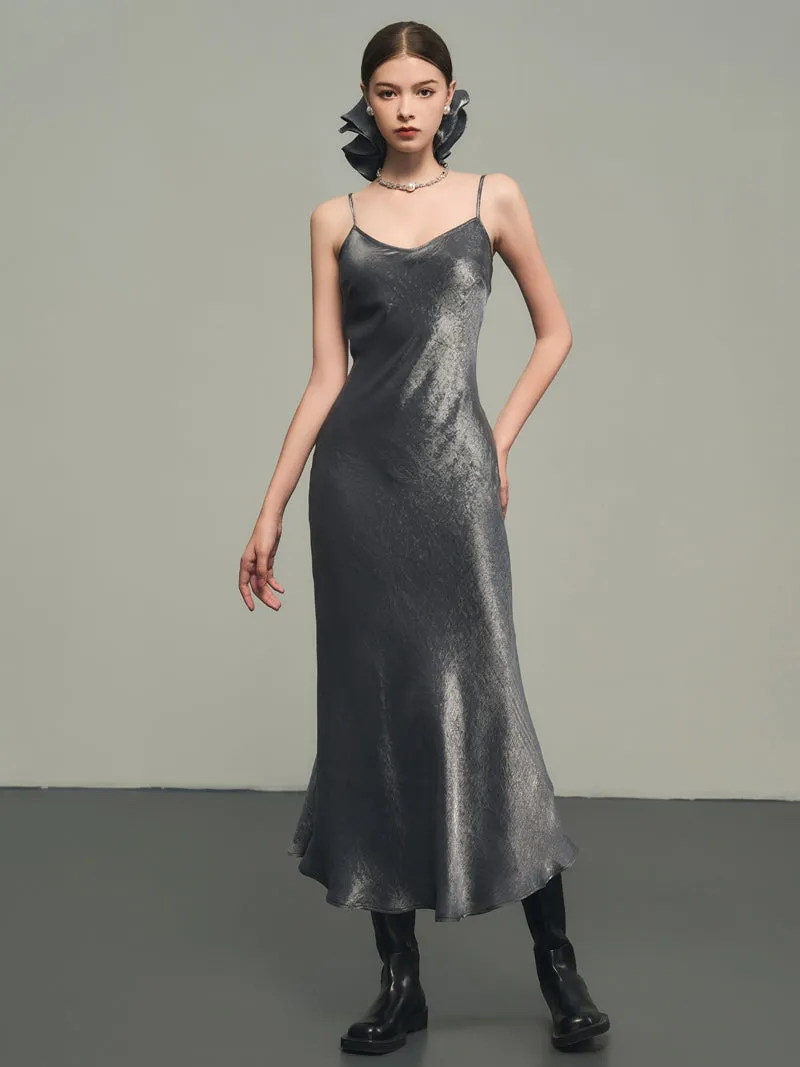 Camisole Smooth Glossy Elegant High-End One-Piece