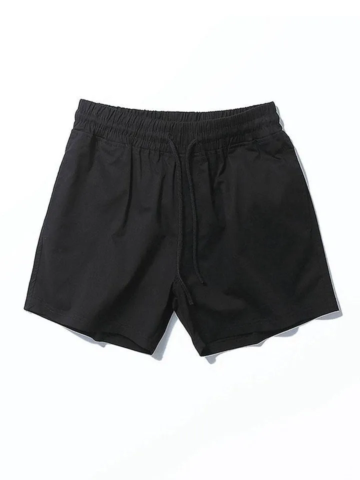 Casual Drawstring Plain Beach Shorts