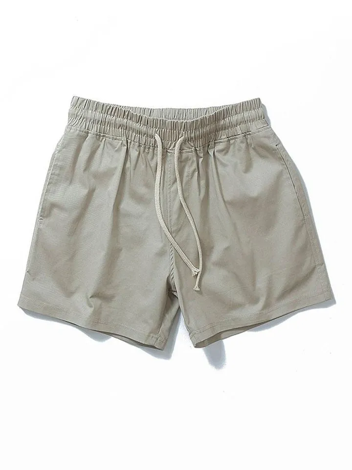 Casual Drawstring Plain Beach Shorts