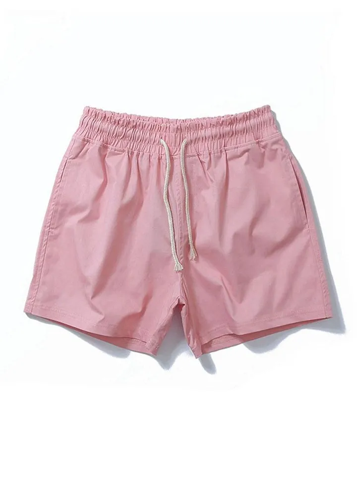 Casual Drawstring Plain Beach Shorts