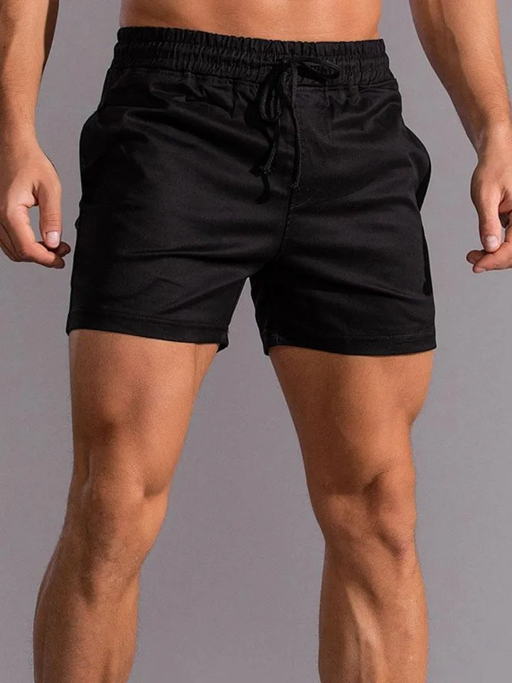 Casual Drawstring Plain Beach Shorts