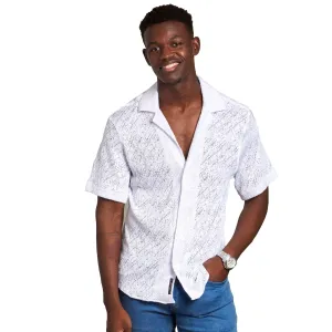 Catalina Crochet Relaxed Fit Short Sleeve Shirt