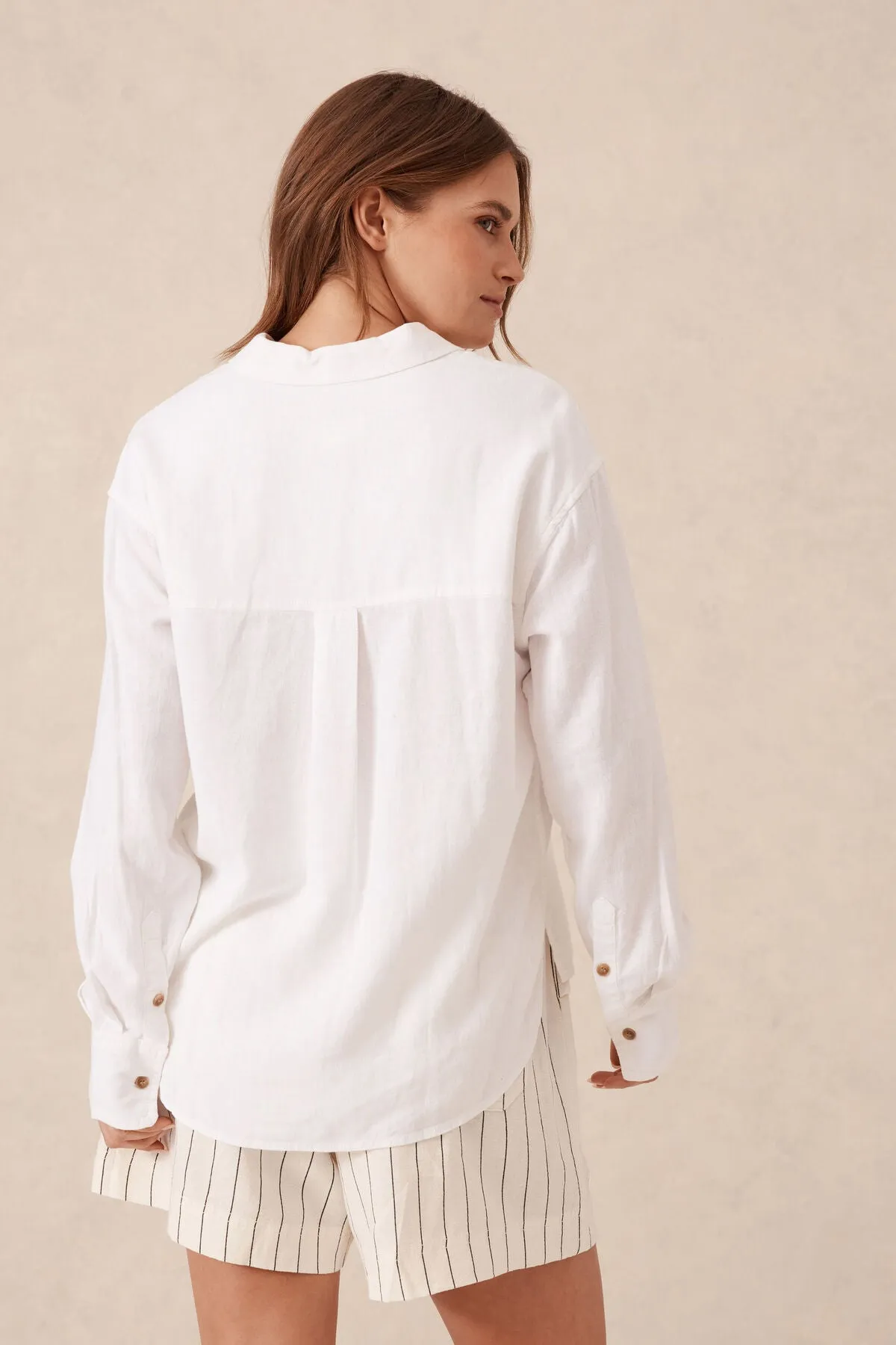 Ceres Life Relaxed Pocket Shirt - white