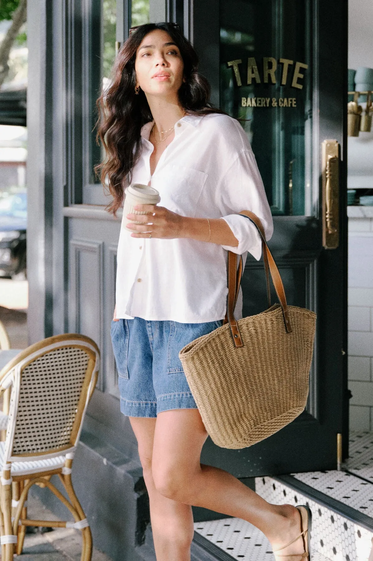 Ceres Life Relaxed Pocket Shirt - white