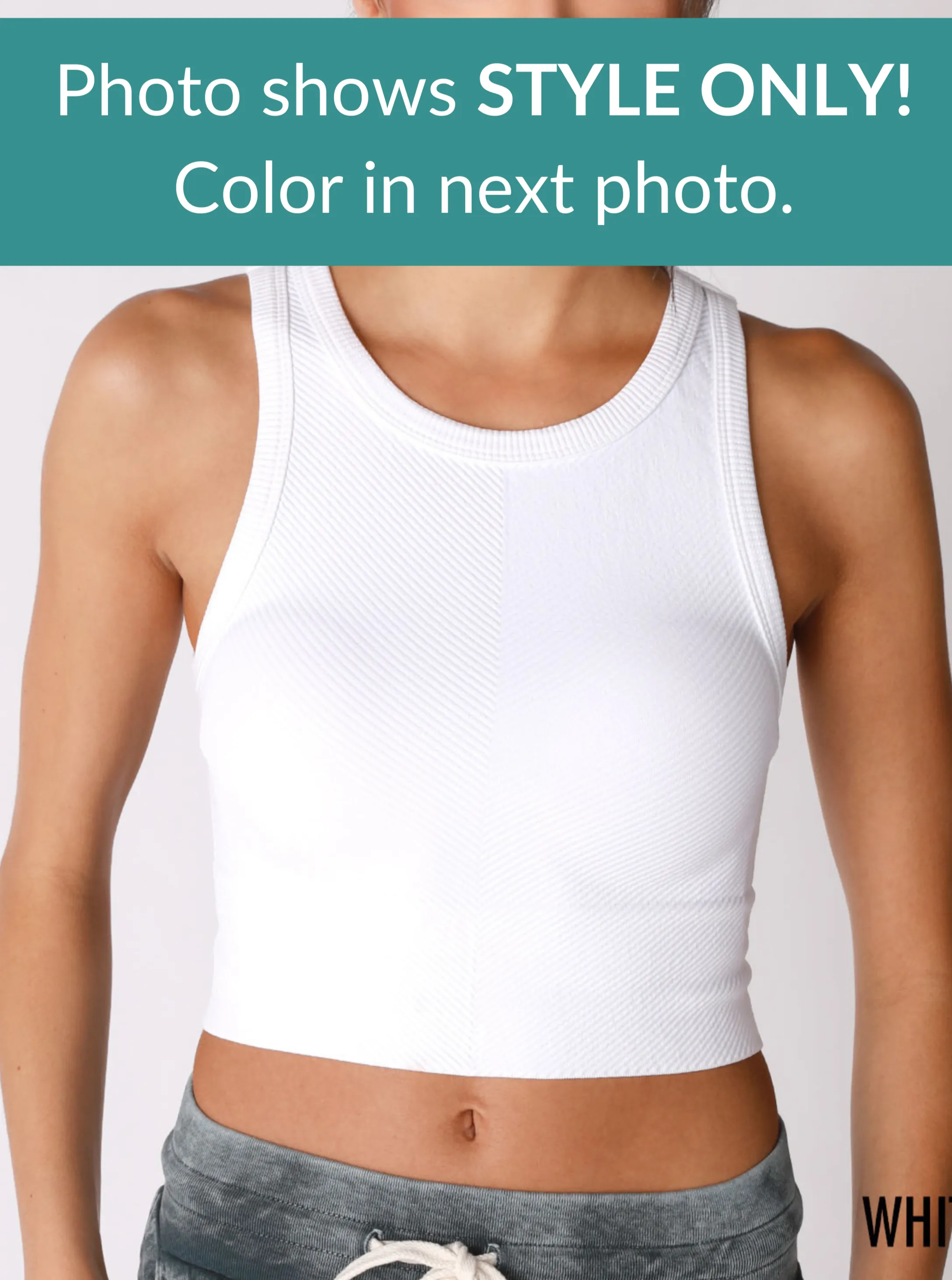 Chevron Highneck Crop Top [Classic Green-NS7933]