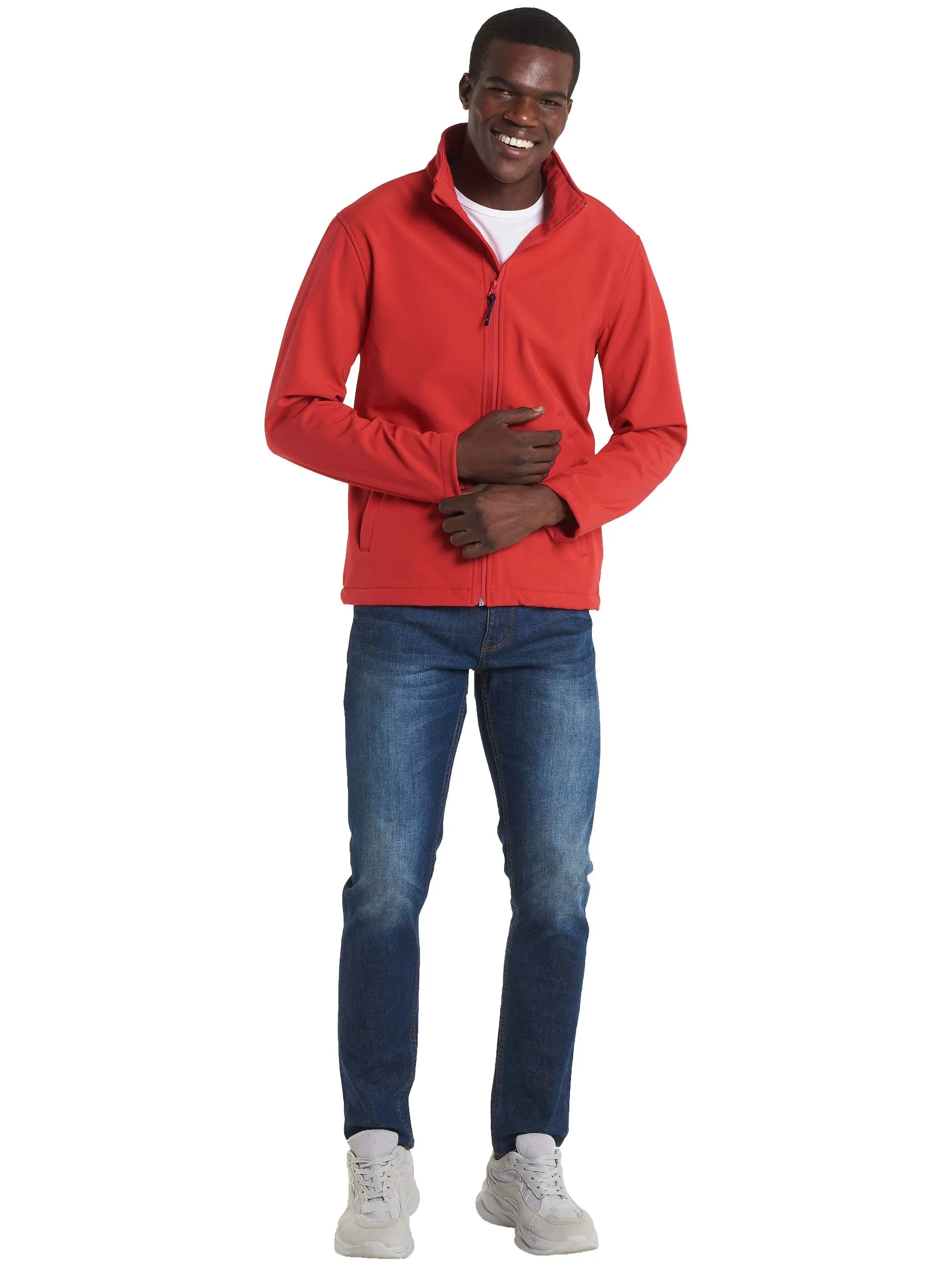 Classic Full Zip Soft Shell Jacket | Red