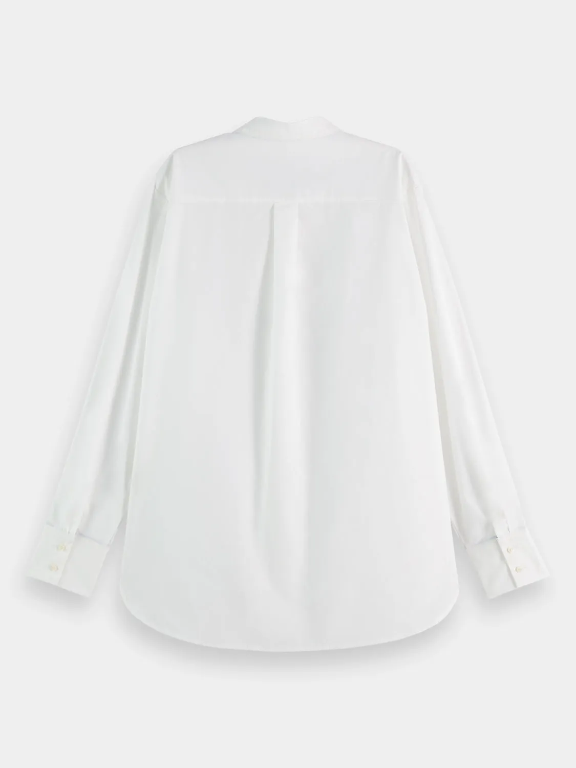 Collarless relaxed fit shirt