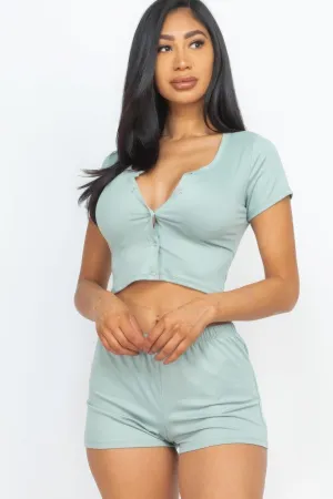 Comfy Crop Tank Top and Shorts Set