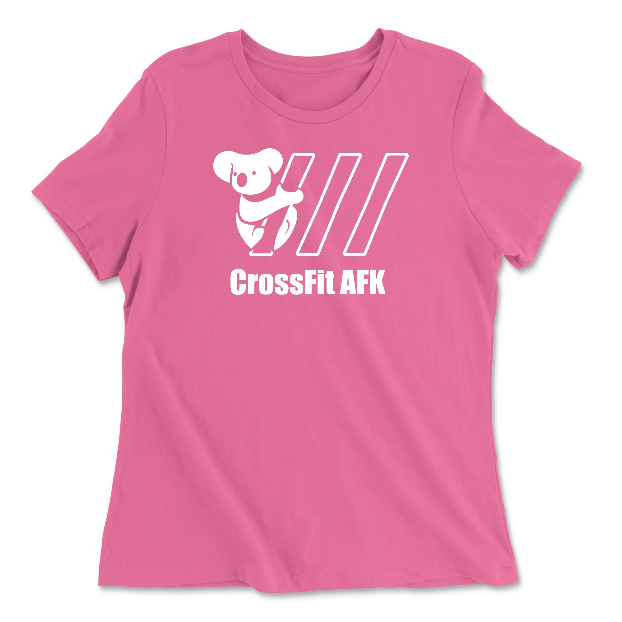 CrossFit AFK Koala Bear (White) Womens - Relaxed Jersey T-Shirt