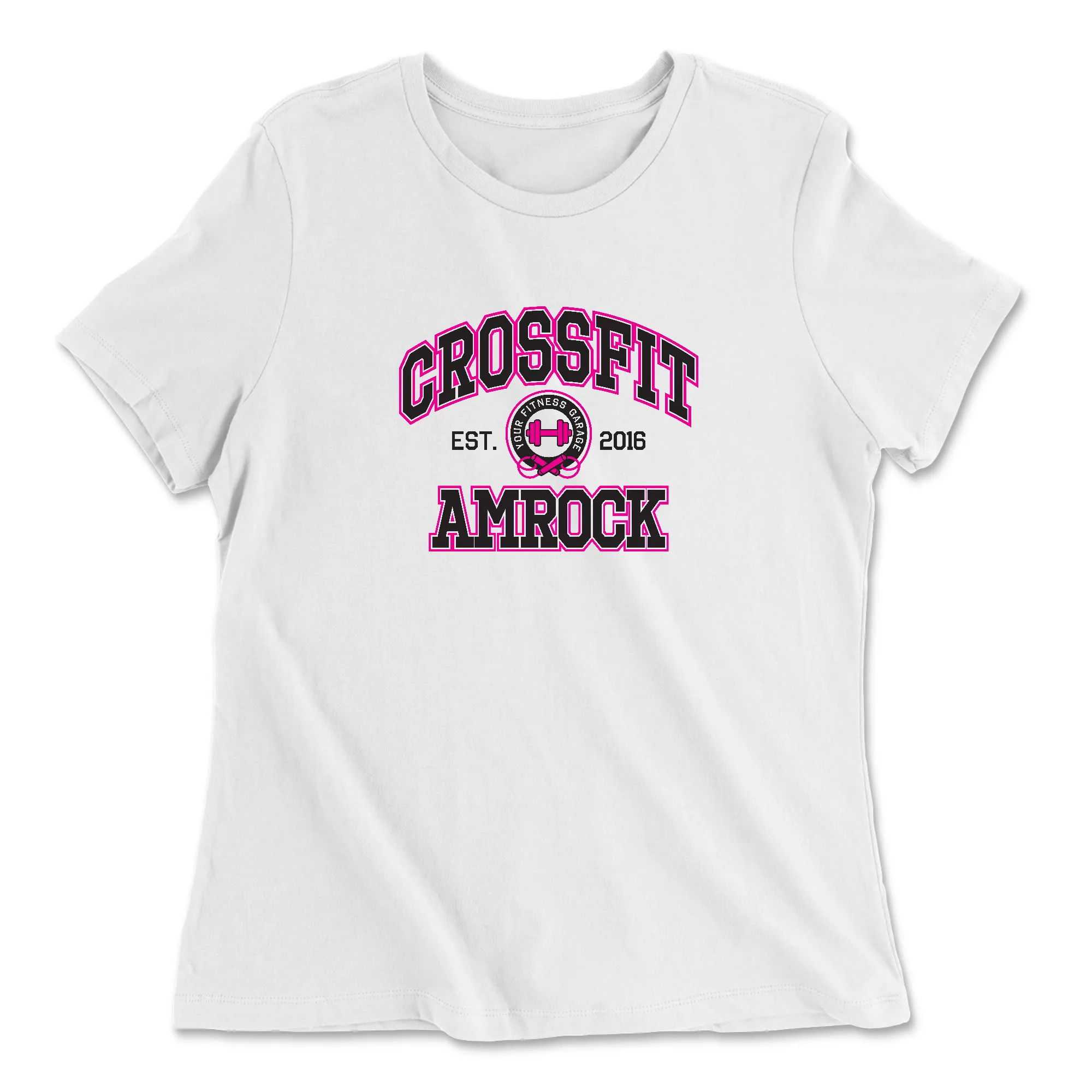 CrossFit AMROCK Collegiate Pink Womens - Relaxed Jersey T-Shirt