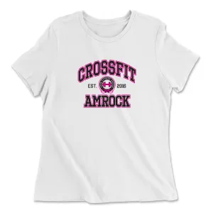 CrossFit AMROCK Collegiate Pink Womens - Relaxed Jersey T-Shirt