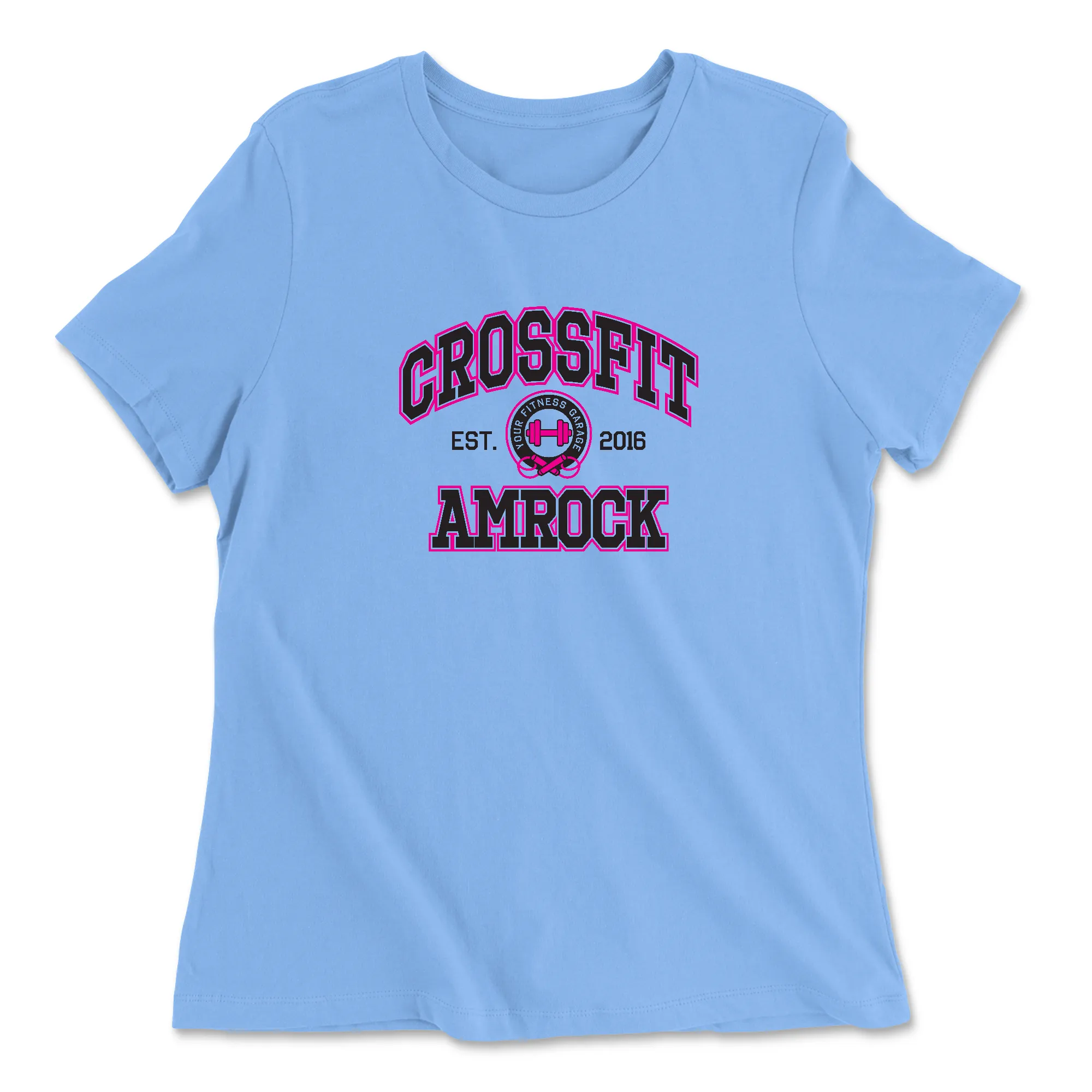 CrossFit AMROCK Collegiate Pink Womens - Relaxed Jersey T-Shirt
