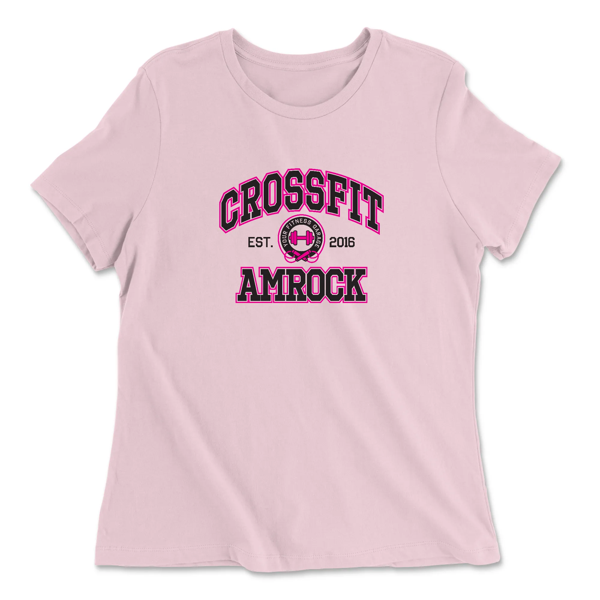 CrossFit AMROCK Collegiate Pink Womens - Relaxed Jersey T-Shirt