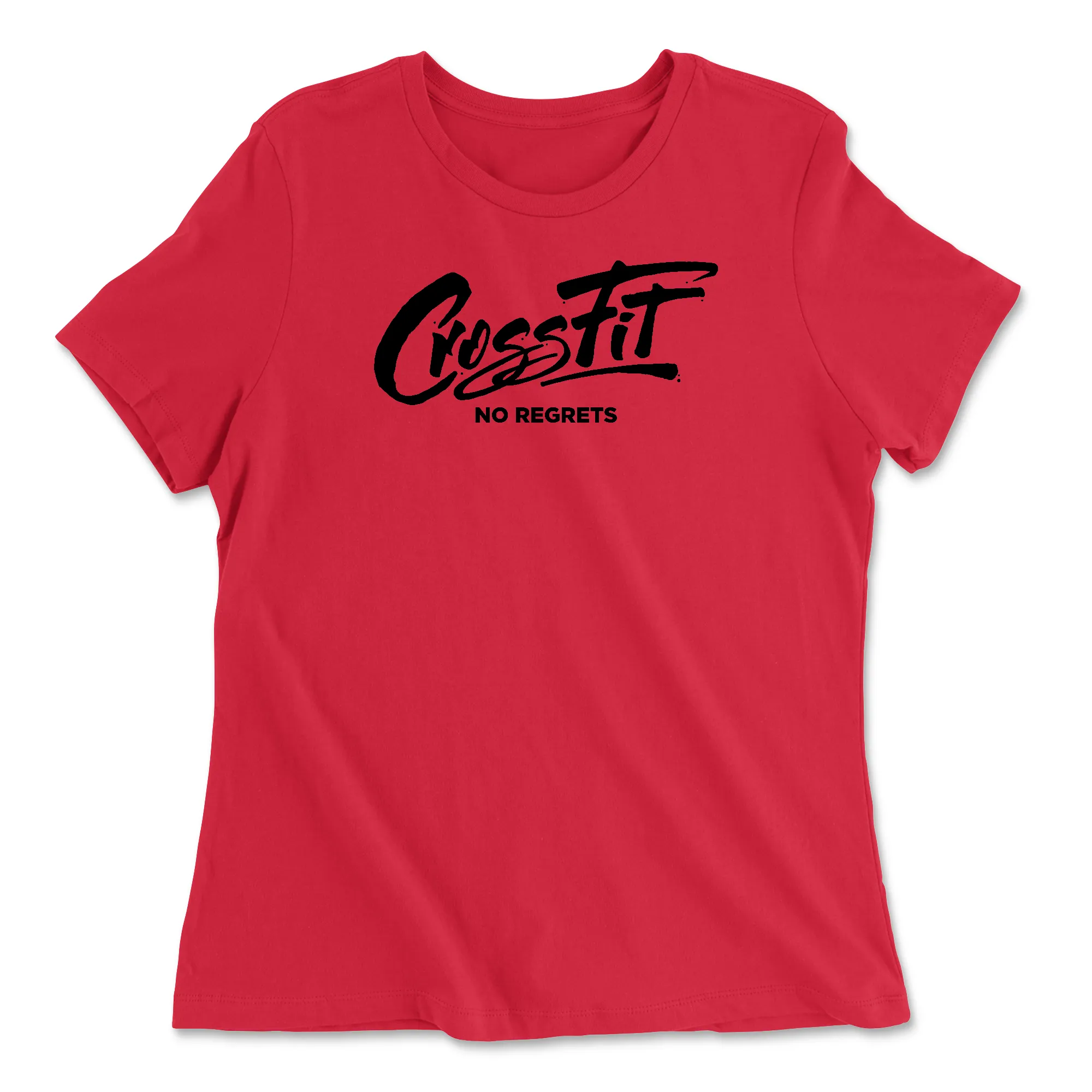 CrossFit No Regrets Cursive Womens - Relaxed Jersey T-Shirt