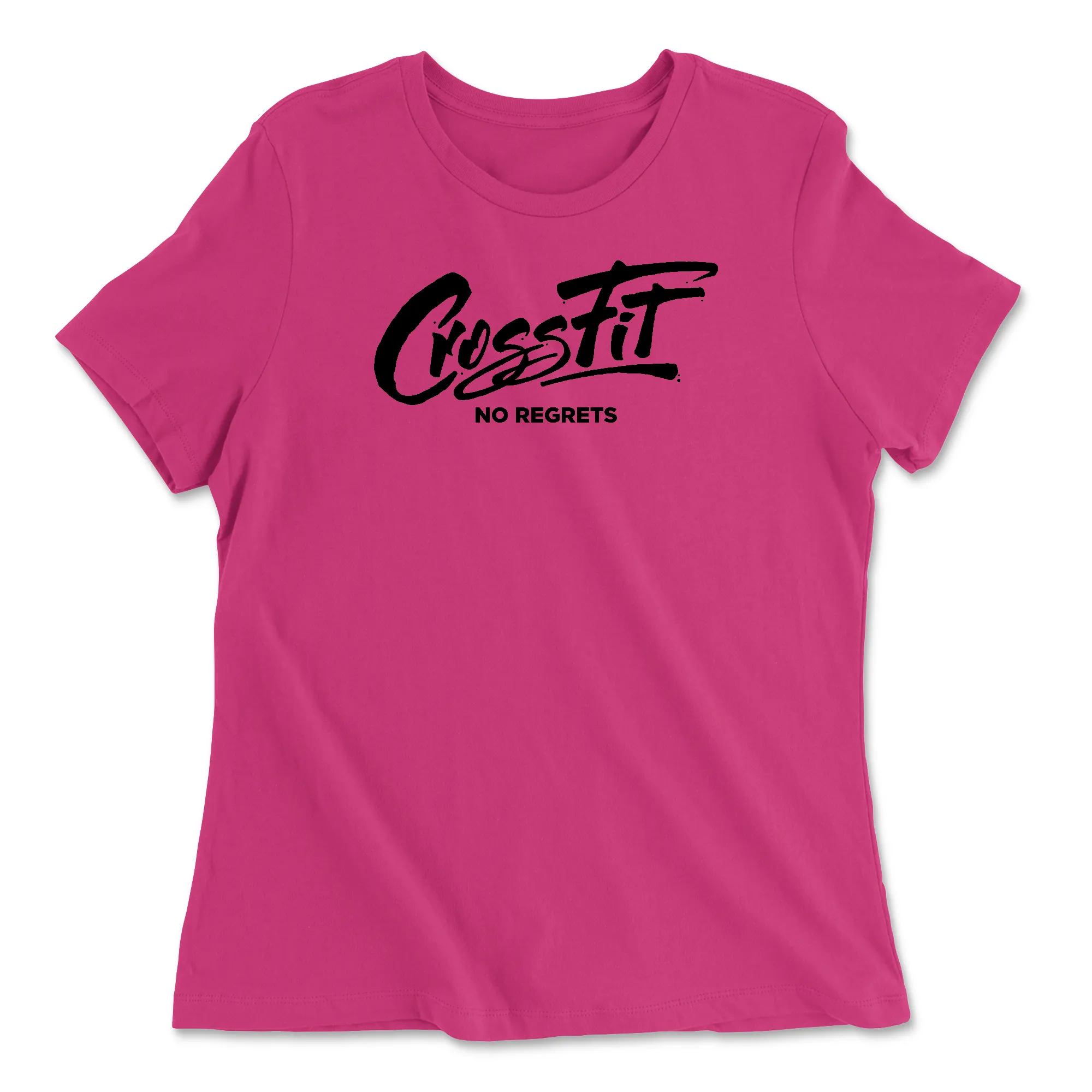 CrossFit No Regrets Cursive Womens - Relaxed Jersey T-Shirt