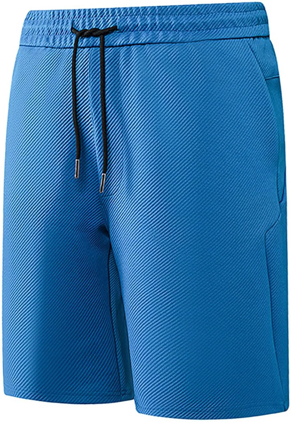 Finelylove Mens Workout Shorts 5 inch Calssic Summer Beach Shorts Elastic Waist Running Shorts with Pockets Short Pants